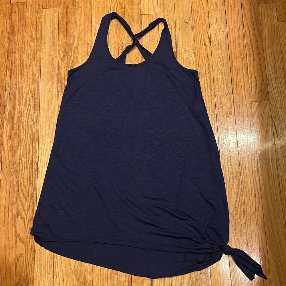 BECCA navy swim cover up. Tank style, twist back. Size M/L. Like new